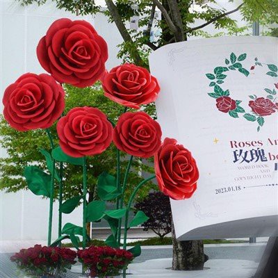 Giant Rose Flower Outdoor Decoration