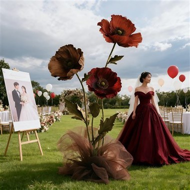 Giant Paper Flowers Wedding